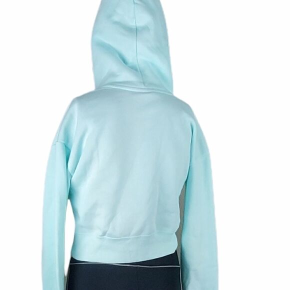 Nike Mint Green Cropped Hoodie Sweatshirt - Picture 2 of 6